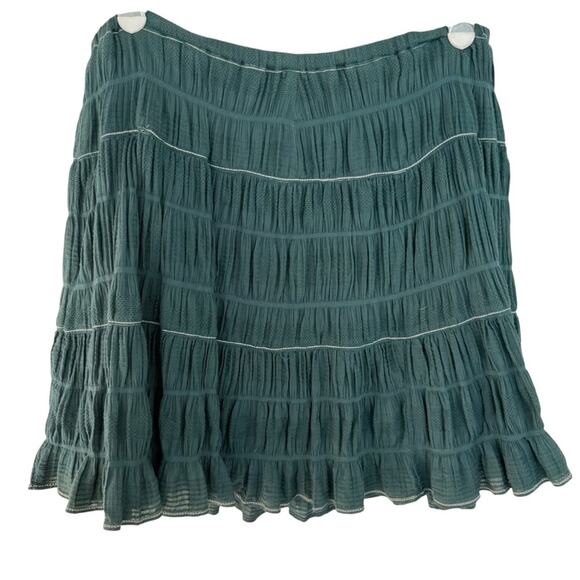 Max Studio Size Large Green Gauze Women's Skirt - Picture 2 of 4